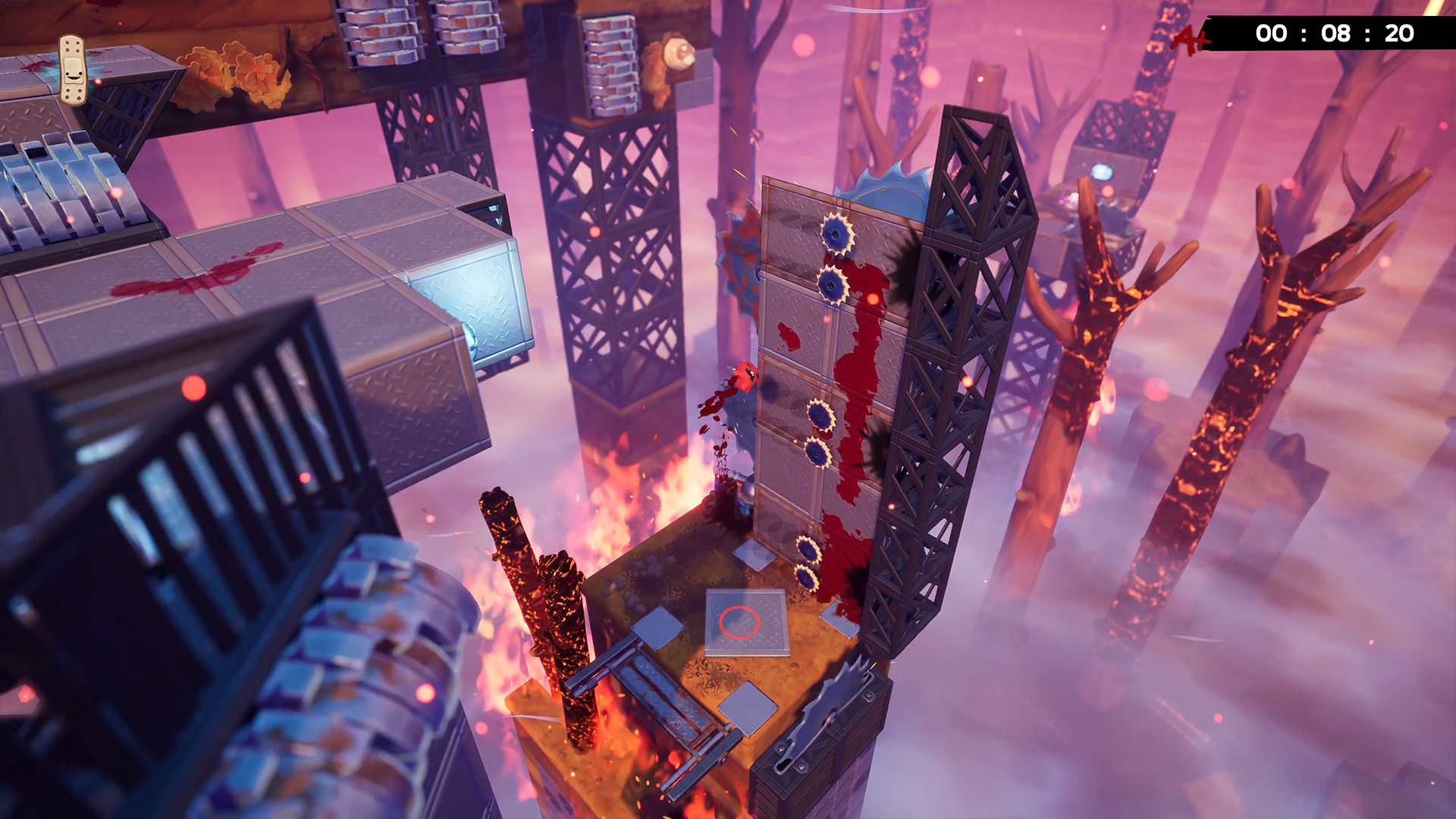 若触碰到圆锯或捕兽夹,身体会被劈成两半,真实的血花会向四方喷溅 image