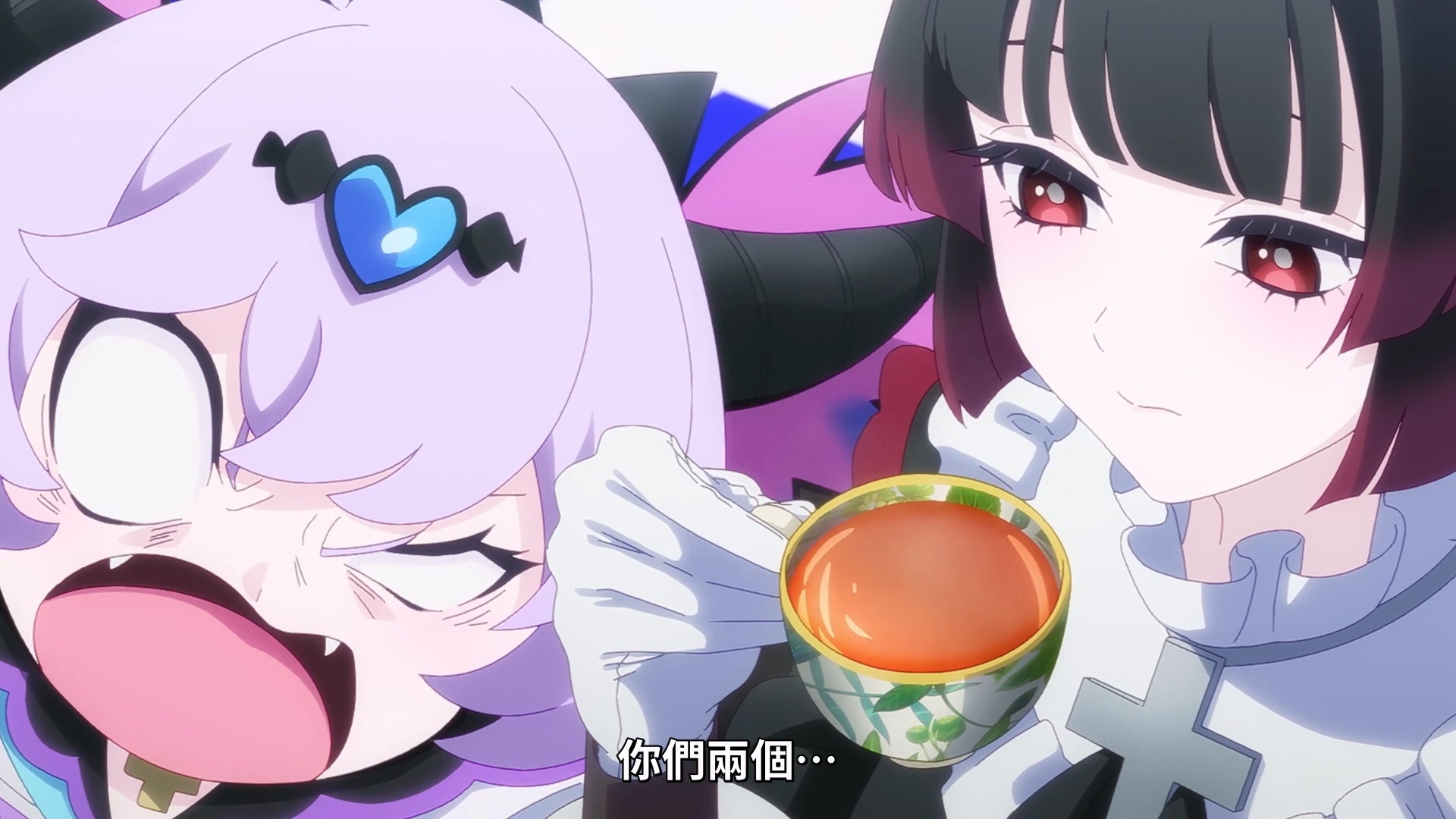 珀珀被叫做“我们家的紫色家伙”,紫色有角屁孩好像让人想起了什么…。 image