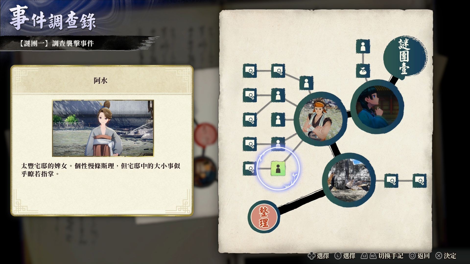 當湊齊線索後,就會開始彙整案情 image