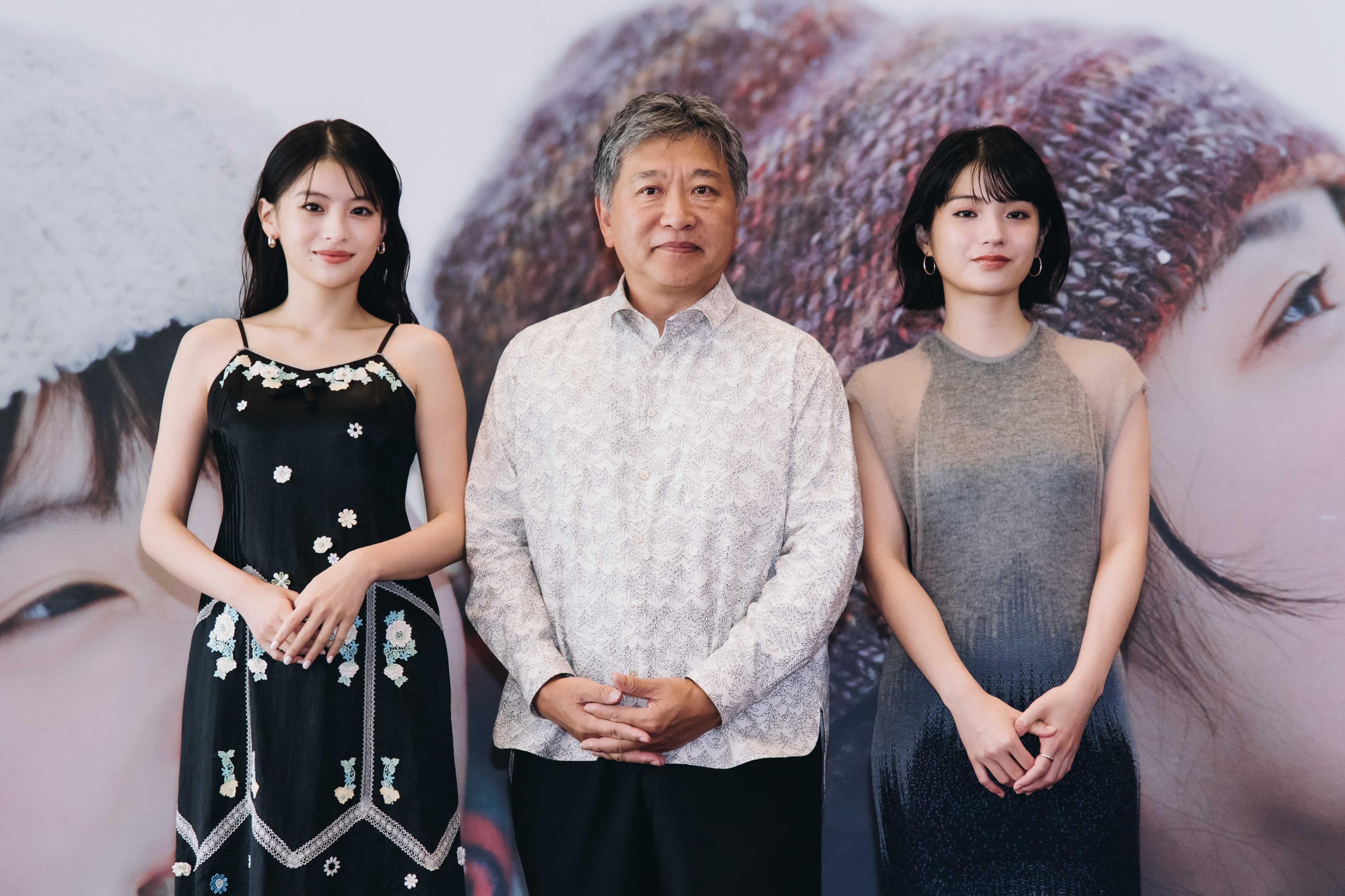出口夏希、導演是枝裕和與蒔田彩珠(由左至右) image